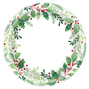 Traditional Holly Plates, 10"