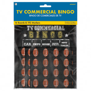 TV Football Commercial Bingo