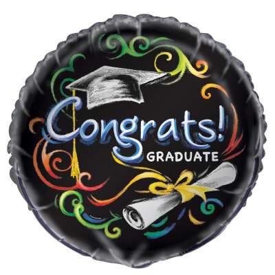 18" Chalkboard Grad Balloon