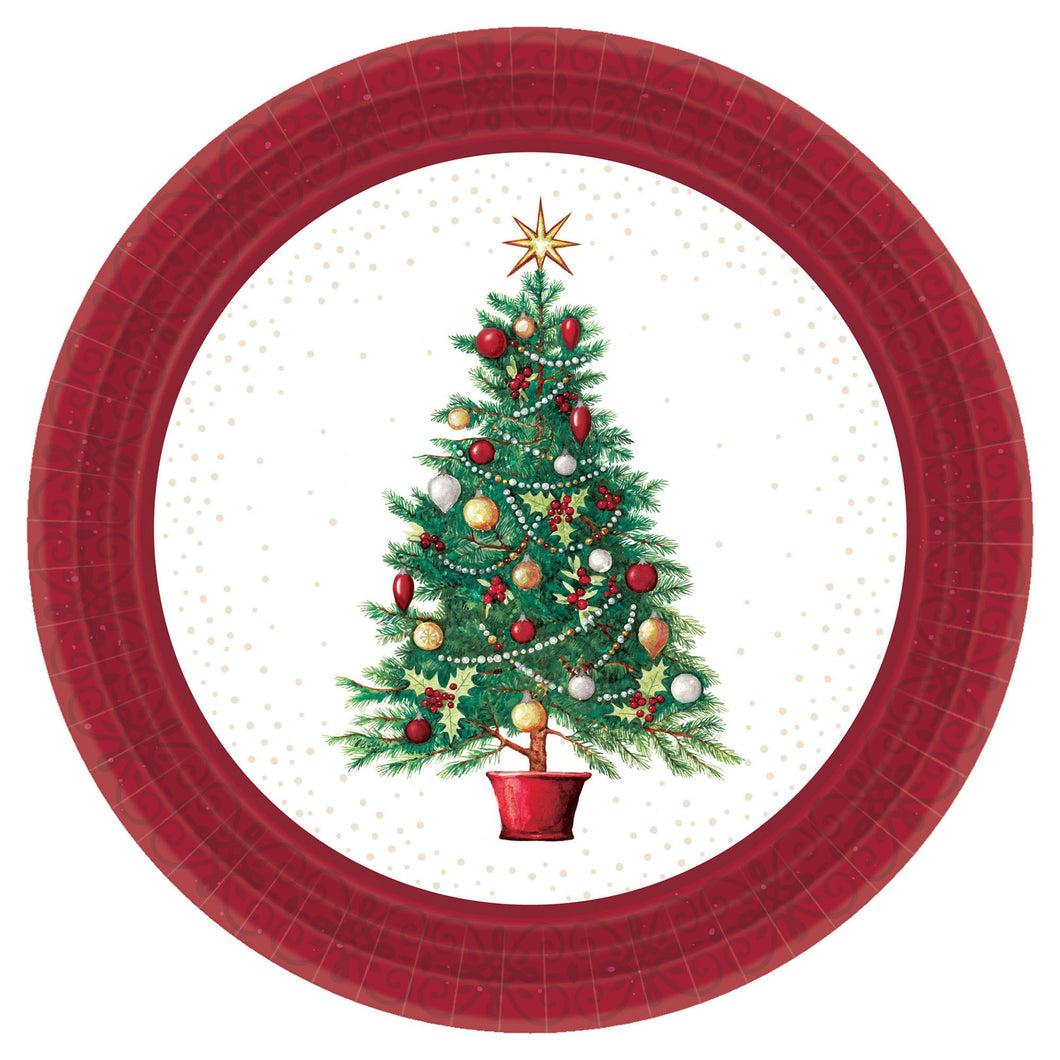 Oh Christmas Tree Round Plates, 9