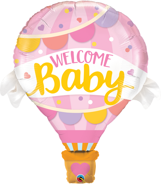 Supershape Pink Welcome Baby Balloon