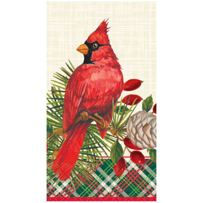 Red Cardinal Christmas Guest Towels 16ct