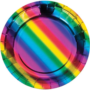 Rainbow Foil Happy Birthday Tableware