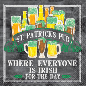 St. Patrick's Pub Beverage Napkins