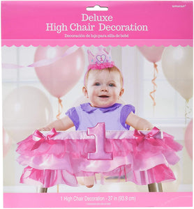 Pink Deluxe High Chair Decoration