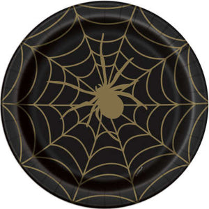 Black & Gold Spider Web Paper Goods Pattern