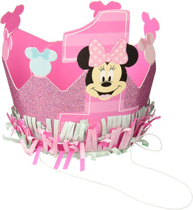 Minnie Mouse 1st Birthday Paper Crown