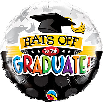 18" Hats Off Graduation Mylar