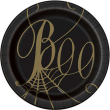 Load image into Gallery viewer, Black &amp; Gold Spider Web Paper Goods Pattern
