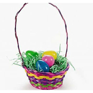 Colorful Wicker Easter Basket