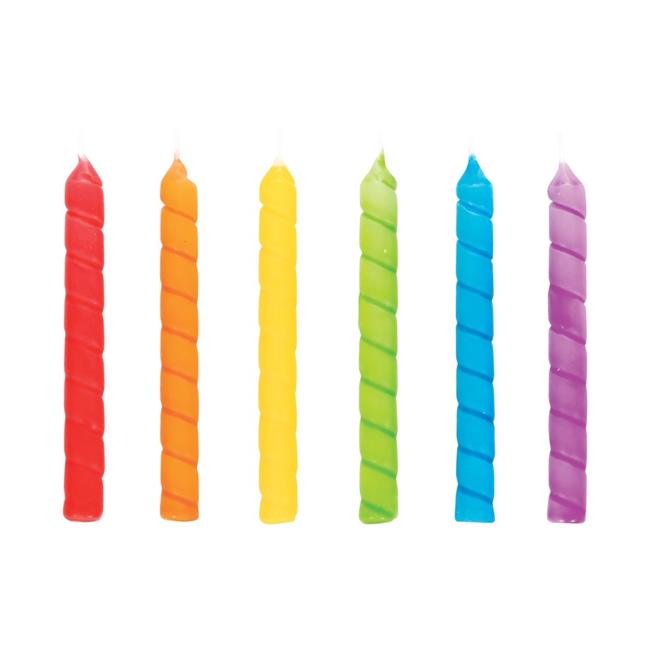 Large Spiral Rainbow Candles