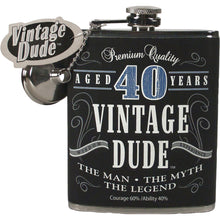 Load image into Gallery viewer, Vintage Dude Flask
