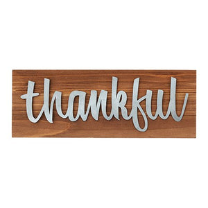 Tabletop Plaque - "Thankful"