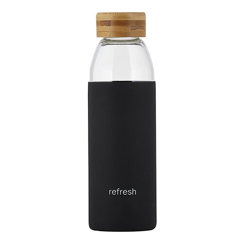 Glass Water Bottle w/ Bamboo Lid - Refresh