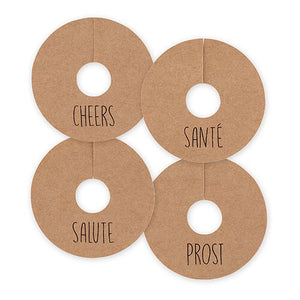 Wine Glass Tags - Assorted Cheers, 16 pcs.