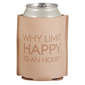 Leather Coozie - Happy Hour