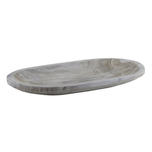 Paulownia Wood Serving Platter - Grey