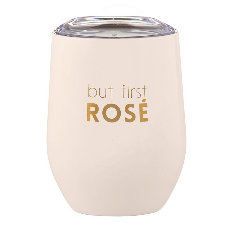 Stemless Wine Tumbler - But First, Rose