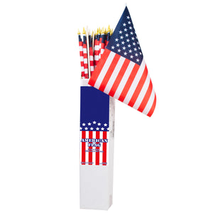 American Flag 12X18 On 32 Inch Wooden Pole