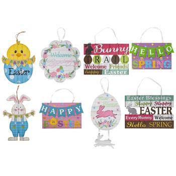 WALL PLAQUE EASTER MDF 8AST 4AST SPECIAL FINISH