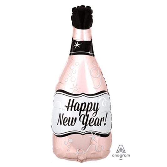 Supershape Pink Happy New Year Champagne Bottle