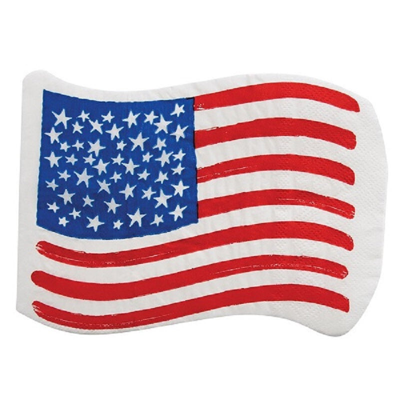 Shaped Napkin - American Flag