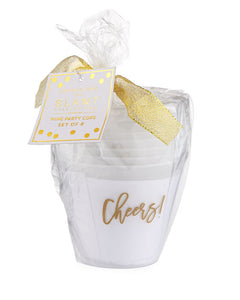 "Cheers!" Plastic Party Wine Cups - Set of 8