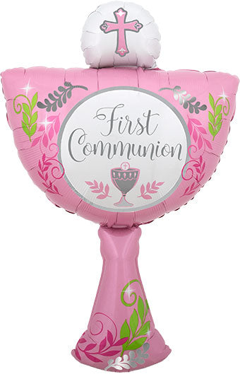 First Communion Chalice Pink supershape