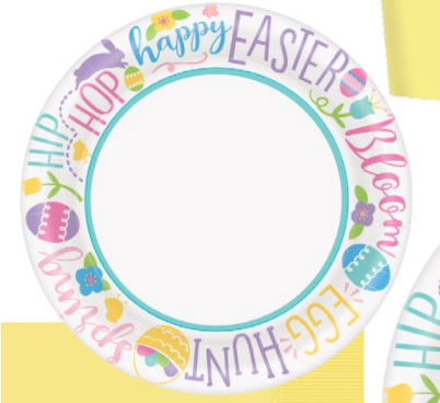 Hoppy Easter Paper Dessert Plates