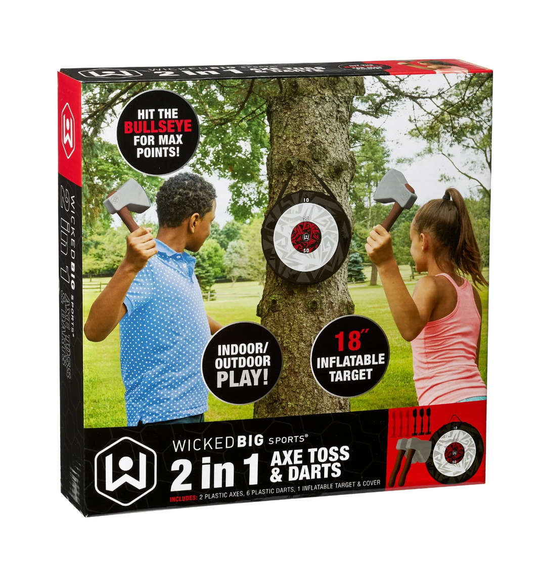 Wicked Big Sports® 2 in 1 Axe Toss & Darts