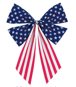 14" x 18" Plastic Patriotic Bow