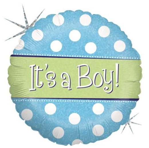 18" Polka It's a Boy Mylar