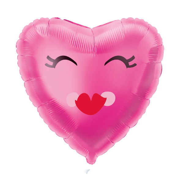 18" Smiling Heart Mylar