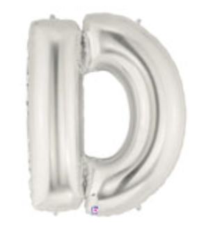 Supershape Mylar Letters - Silver