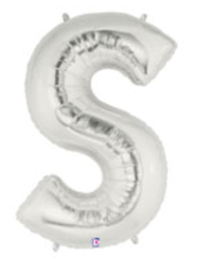 Supershape Mylar Letters - Silver