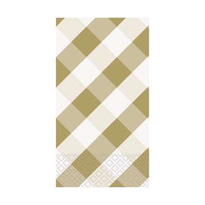 Gold Gingham Guest Towels
