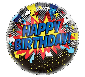 18" Pop Art Birthday Balloon