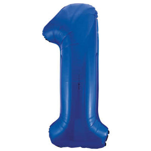 Blue Number Shaped Foil Balloon 34"