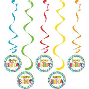 Dizzy Danglers Birthday Bright pattern