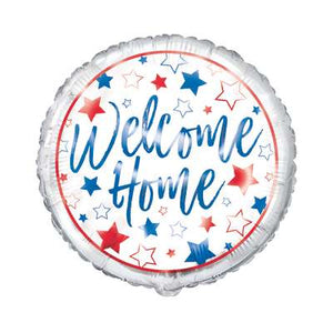 18" Red & Blue Stars Welcome Home Balloon