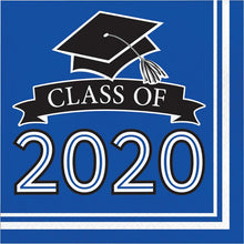 Load image into Gallery viewer, Class of 2020 Lunch Napkin 36ct Blue
