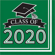 Load image into Gallery viewer, Class of 2020 Lunch Napkin 36ct Green
