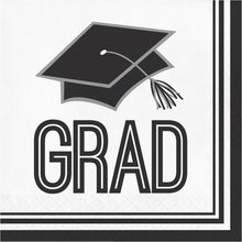 Load image into Gallery viewer, Congrats Grad Lunch Napkin 36ct White

