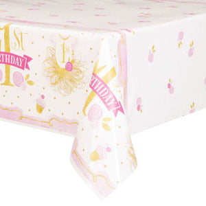 First Birthday Pink & Gold Tutu Tableware Pattern