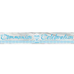 Blue Communion Celebration Banner