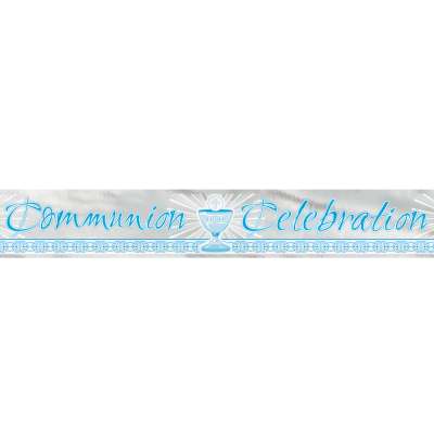 Blue Communion Celebration Banner