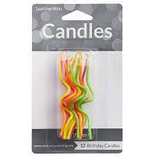 Crazy Curly Candles - Neon Colors