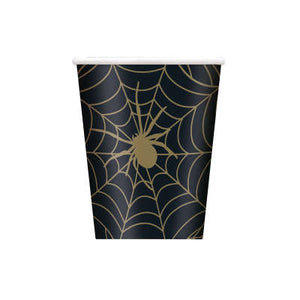 Black & Gold Spider Web Paper Goods Pattern