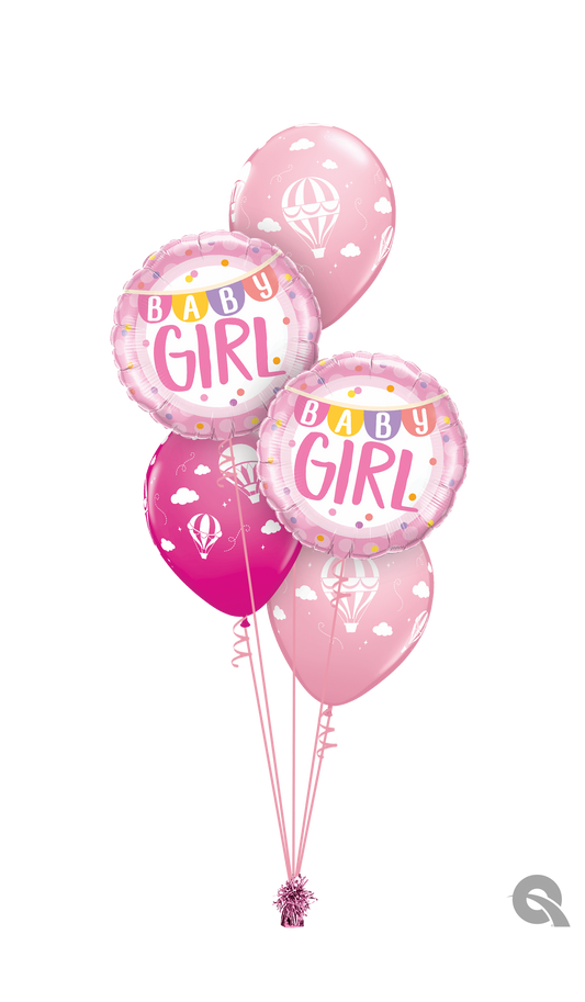 Baby Girl Banner Classic Bouquet