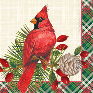 Red Cardinal Christmas Luncheon Napkins 16ct